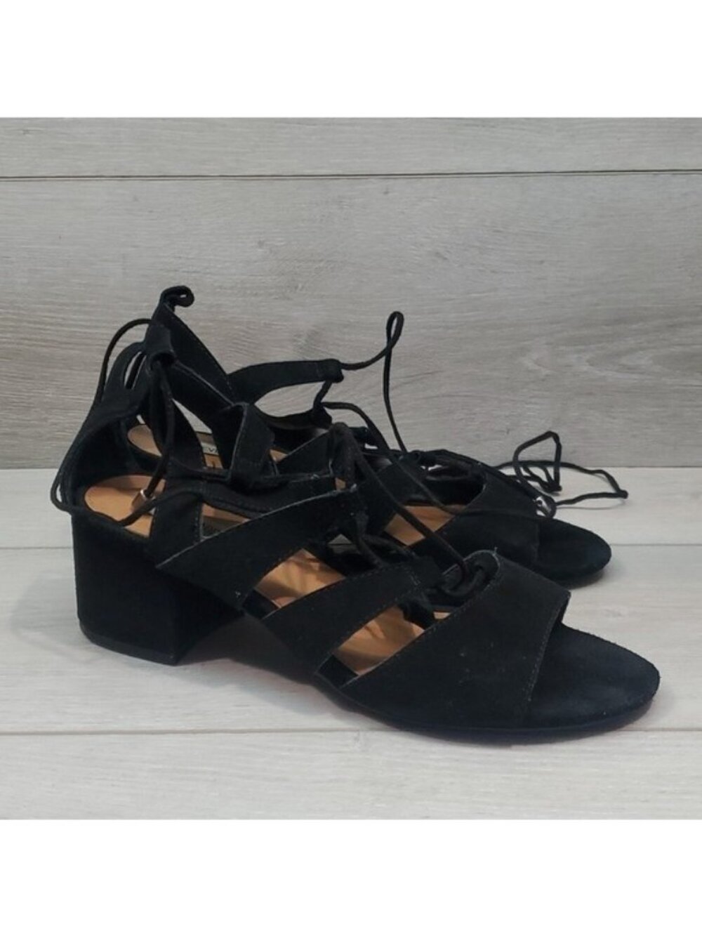 Steve Madden Women HydII Gladiator Lace Up Heels Shoes sz 8M